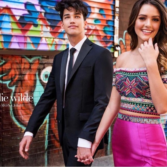 ELLIE WILDE BY MON CHERI Size 2 Beaded Embroidered (Top Only) Belly Dance Boho - Picture 6 of 7